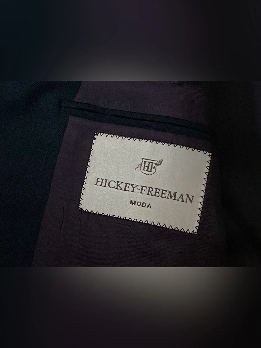 HICKEY FREEMAN JACKET 44 R 44R SB 3 BUTTON DARK NAVY SPORTCOAT MINT